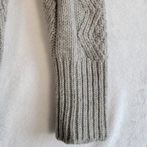J. Crew Side Zip Cable Knit Sweater in Gray, Size M - Picture 9 of 11